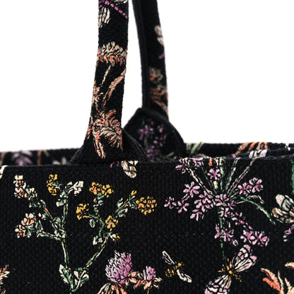 Christian Dior Canvas Embroidered Medium Herbarium Book Tote Black Multicolor 10 of 10