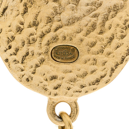 Chanel Crystal Pearl Crown CC Drop Earrings Gold 3 of 5