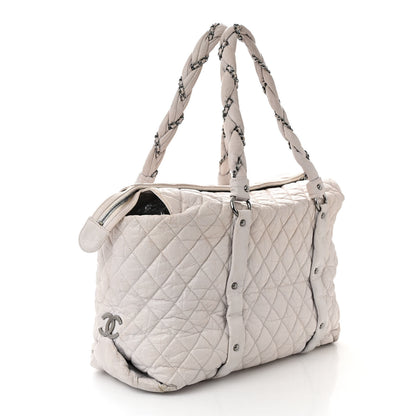 Chanel Distressed Lambskin Vintage Ligne Lady Braid XL Tote Beige 3 of 17