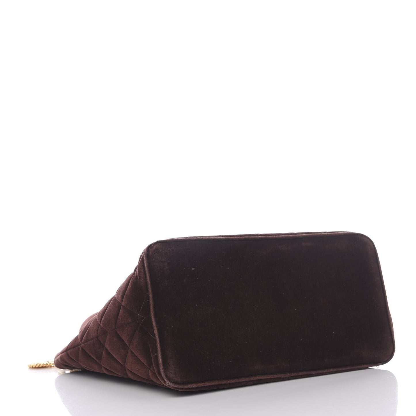 Velvet Quilted Medallion Tote Brown