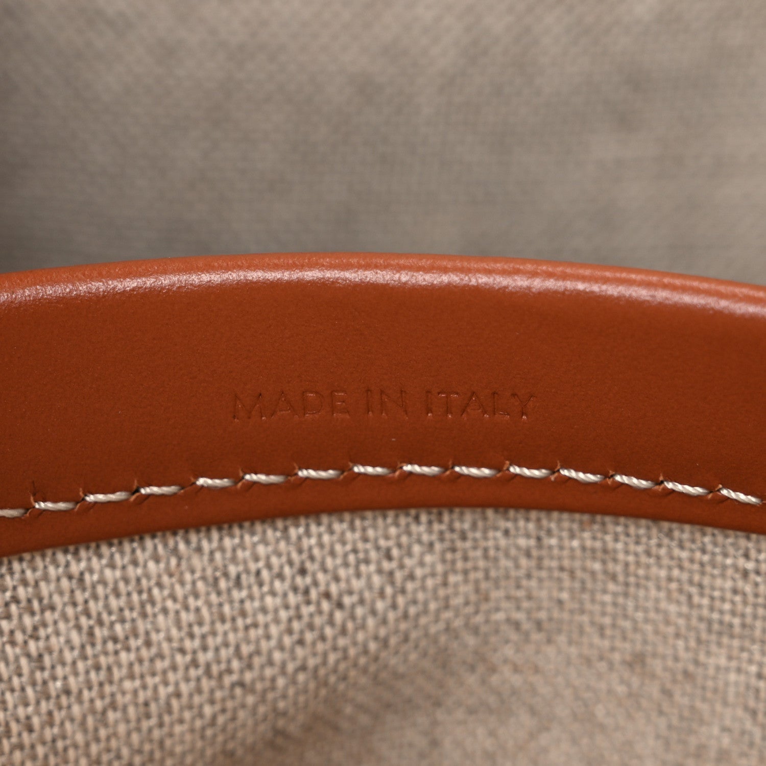 Celine Canvas Calfskin All Over Print Small Cabas Thais Natural Tan 7 of 7