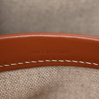 Celine Canvas Calfskin All Over Print Small Cabas Thais Natural Tan 7 of 7