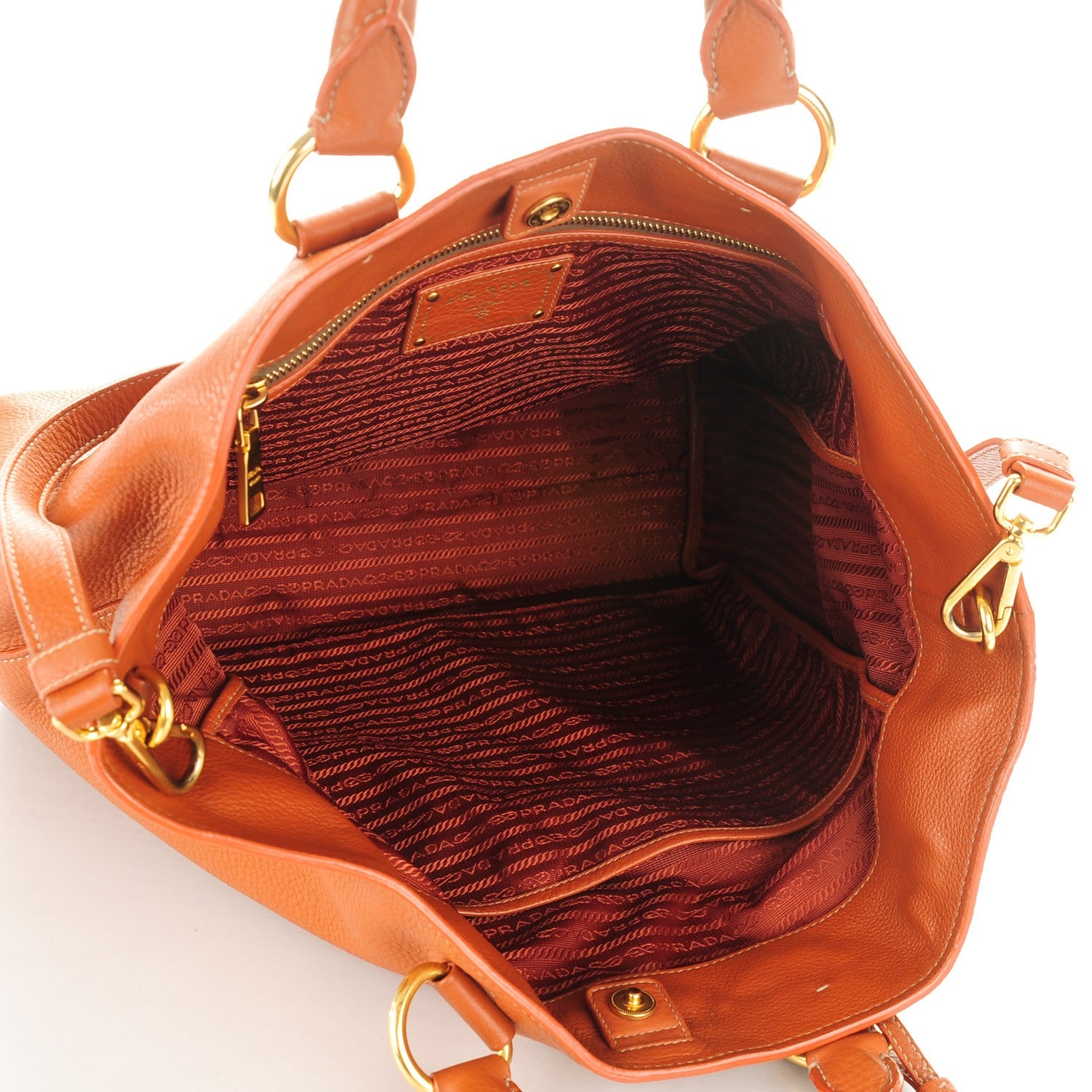 Prada Vitello Daino Tote Rame 5 of 7