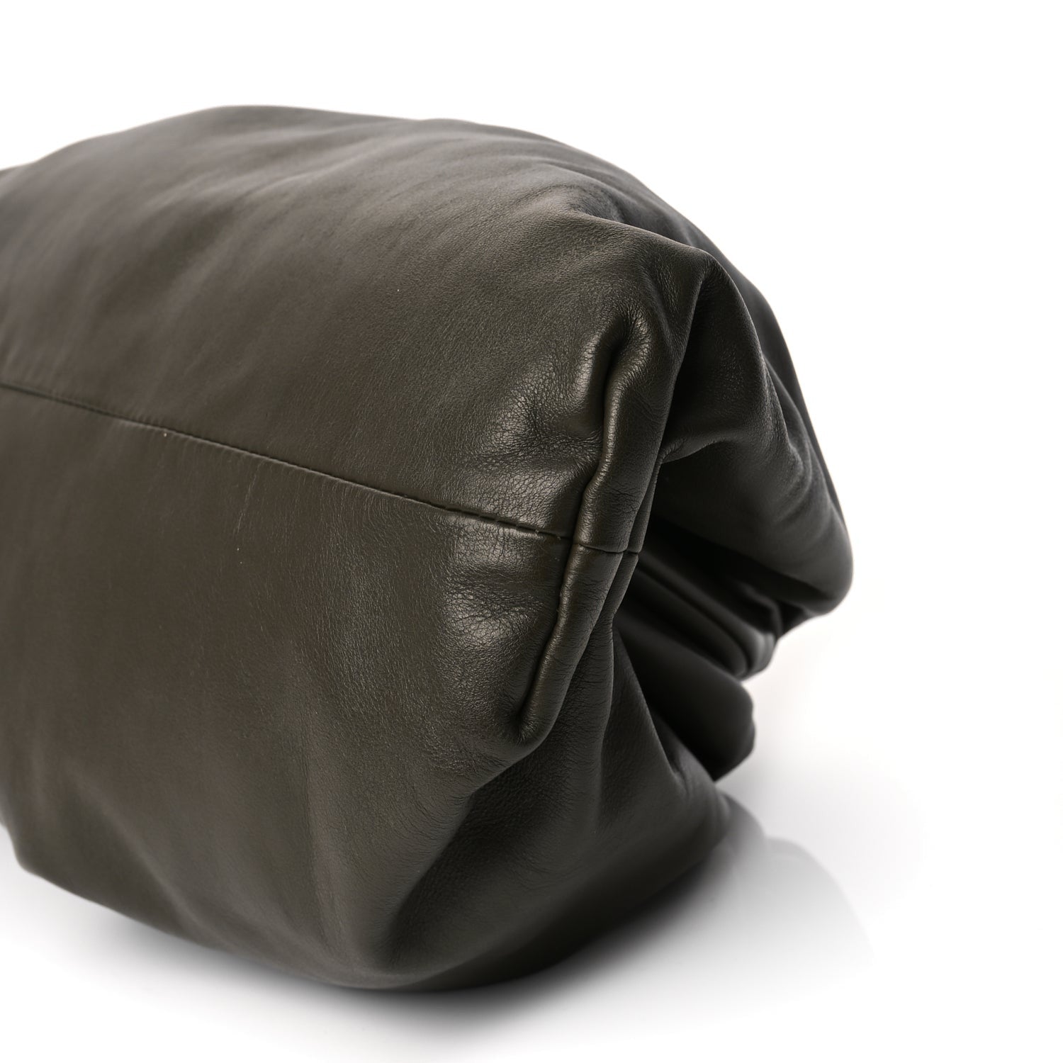 Bottega Veneta Smooth Butter Calf The Pouch Oversized Clutch Kaki Fondent 9 of 10