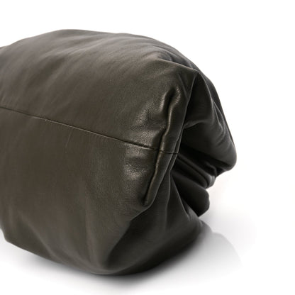 Bottega Veneta Smooth Butter Calf The Pouch Oversized Clutch Kaki Fondent 9 of 10