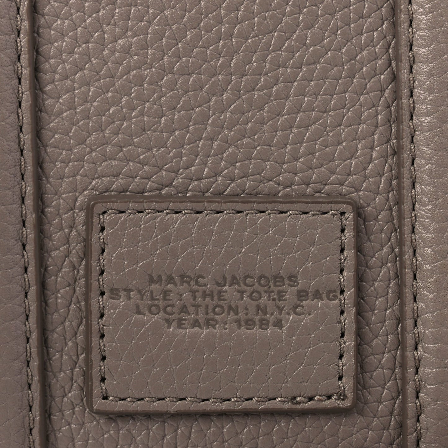 Grained Calfskin Small The Tote Bag Cement