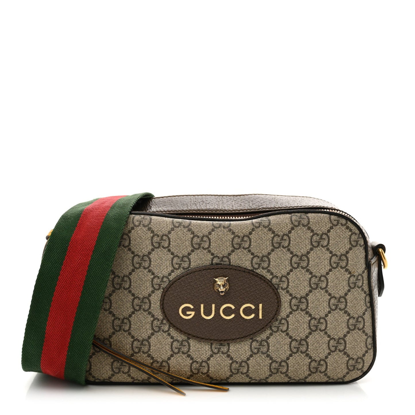 GG Supreme Monogram Web Neo Vintage Shoulder Bag Beige New Acero Crop