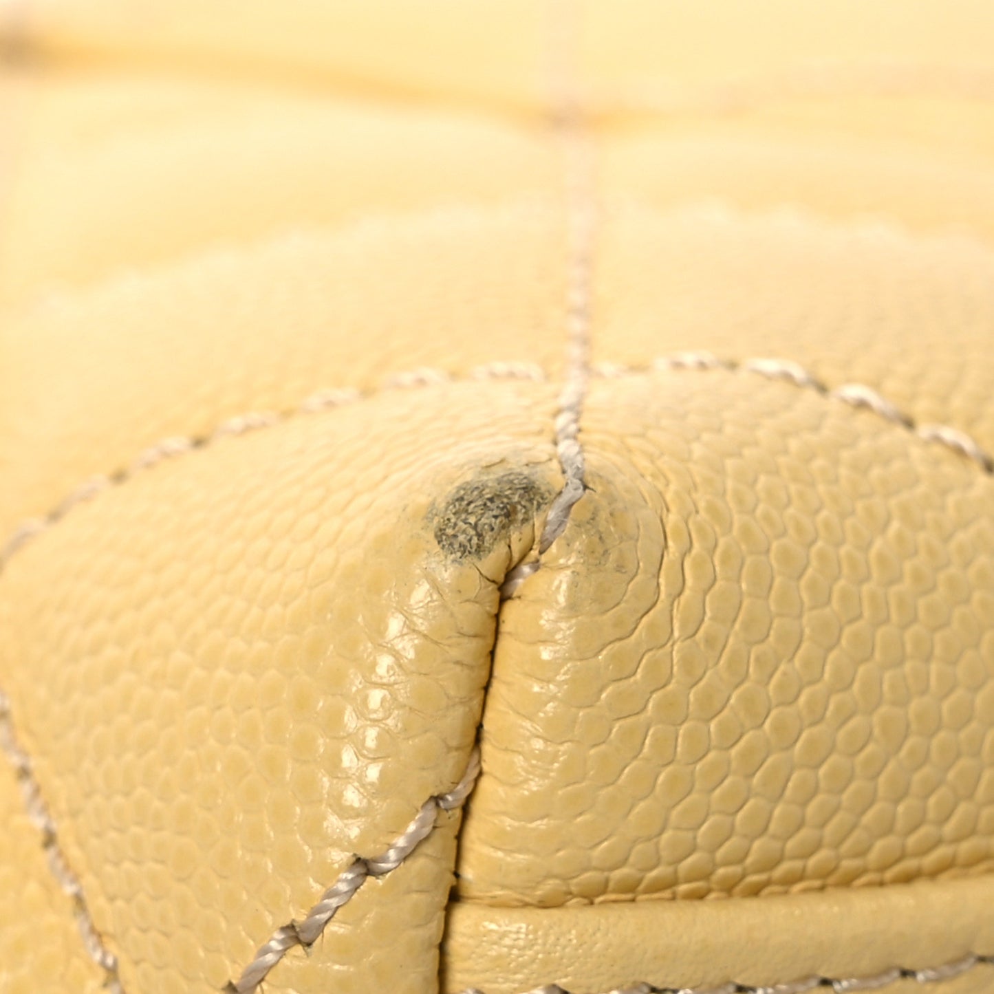 Caviar Quilted Mini Coco Handle Flap Yellow