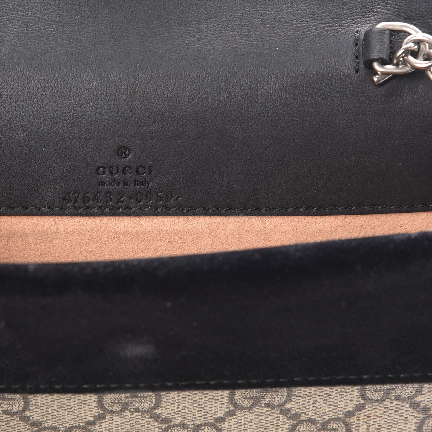 GG Supreme Monogram Super Mini Dionysus Shoulder Bag Black