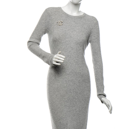 Chanel Crystal Large CC Brooch Silver 2 of 4