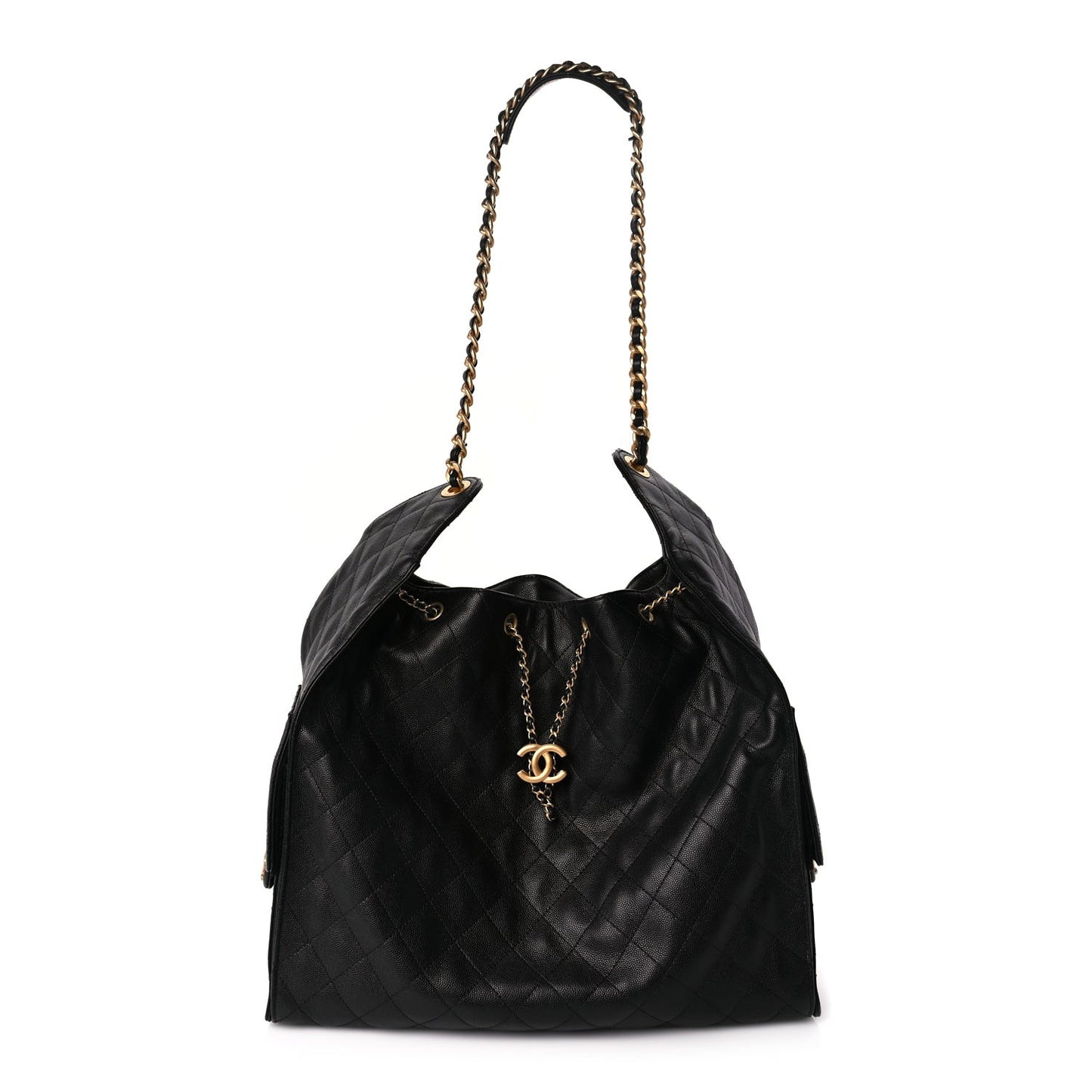Caviar Quilted Large  25 Handbag Black