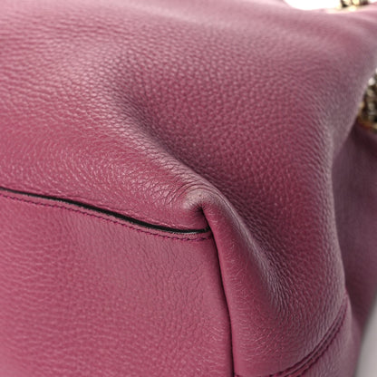 Gucci Pebbled Calfskin Medium Soho Chain Shoulder Bag Peonia Flower 10 of 13