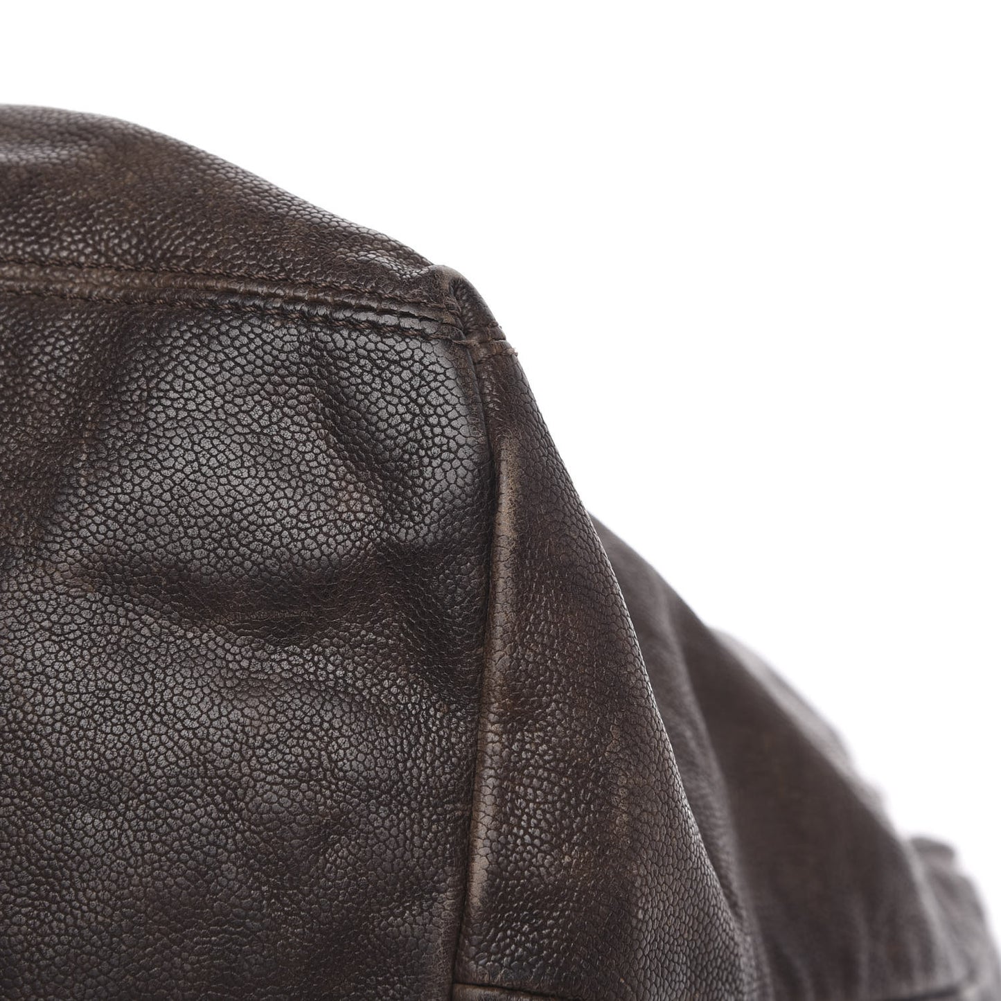 Distressed Caviar XL Coco Cabas Brown