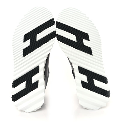 Hermes Goatskin Suede Goatskin Bouncing Sneakers 37 Black 5 of 8