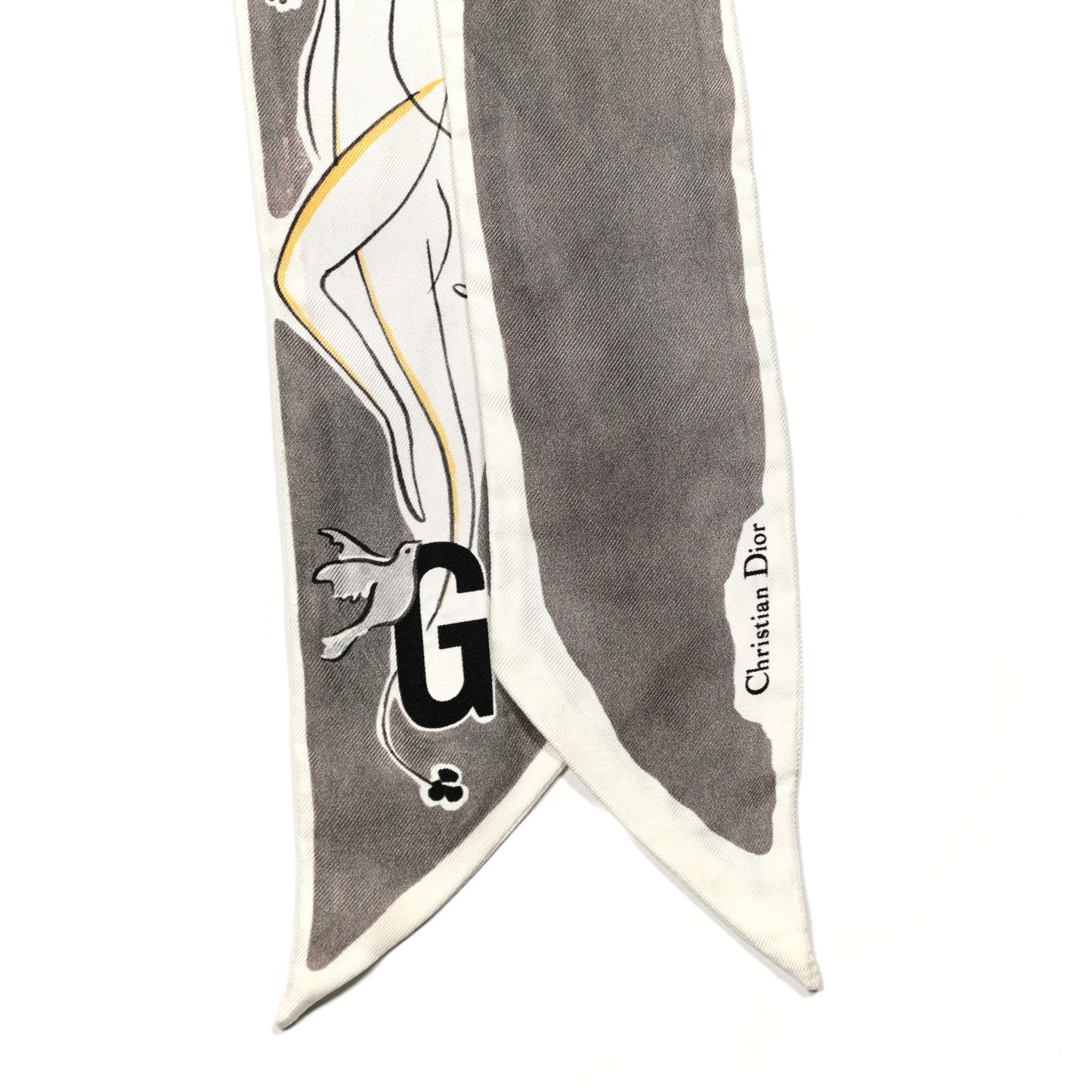 Silk ABCDior Mitzah G Scarf Grey