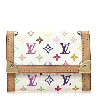 Louis Vuitton Monogram Porte-Monnaie Plat Coin Purse White 1 of 7