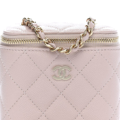 Chanel Caviar Quilted Mini Vanity Case With Chain Light Pink 10 of 11