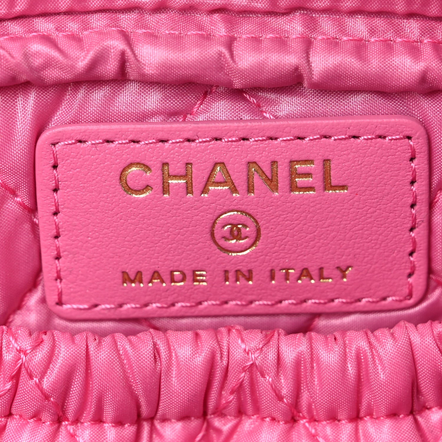 Chanel Caviar Quilted Small Curvy Pouch Cosmetic Case Pink 6 of 10