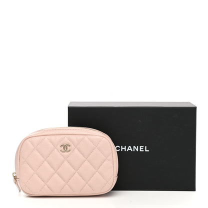 Chanel Caviar Quilted Small Curvy Pouch Cosmetic Case Light Pink 7 of 7