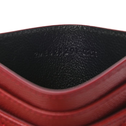 Saint Laurent Grain De Poudre Matelasse Chevron Monogram Credit Card Case Opyum Red 7 of 7