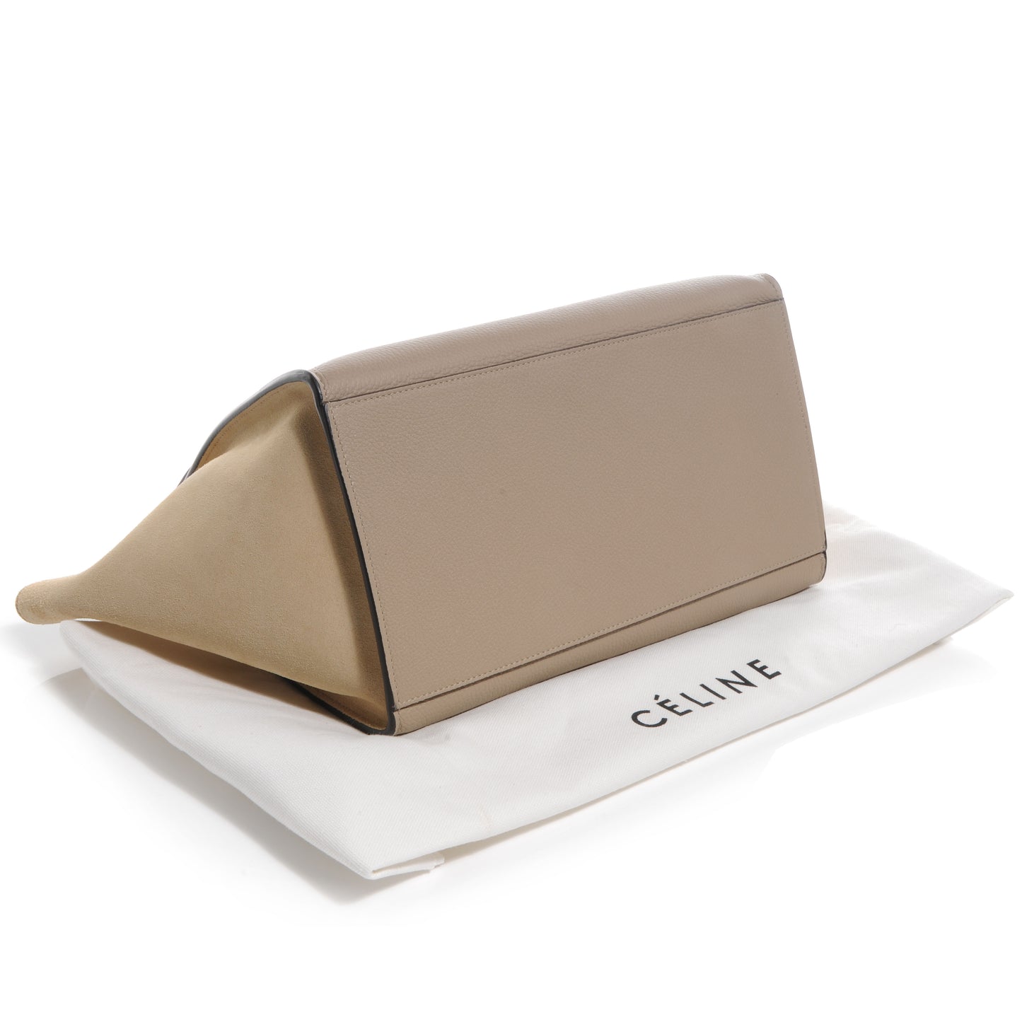 Calfskin and Suede Small Trapeze Dune