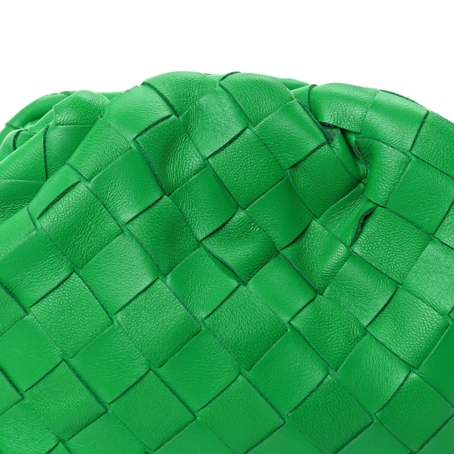 Nappa Intrecciato The Mini Pouch Clutch  Parakeet
