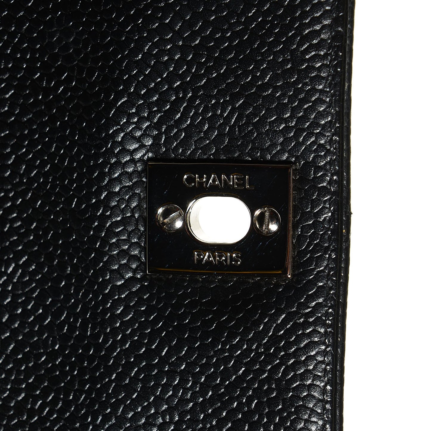 Caviar Quilted Jumbo Kelly Flap Black