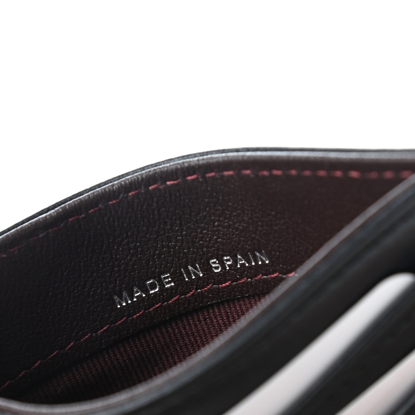 Lambskin Quilted Card Holder Black