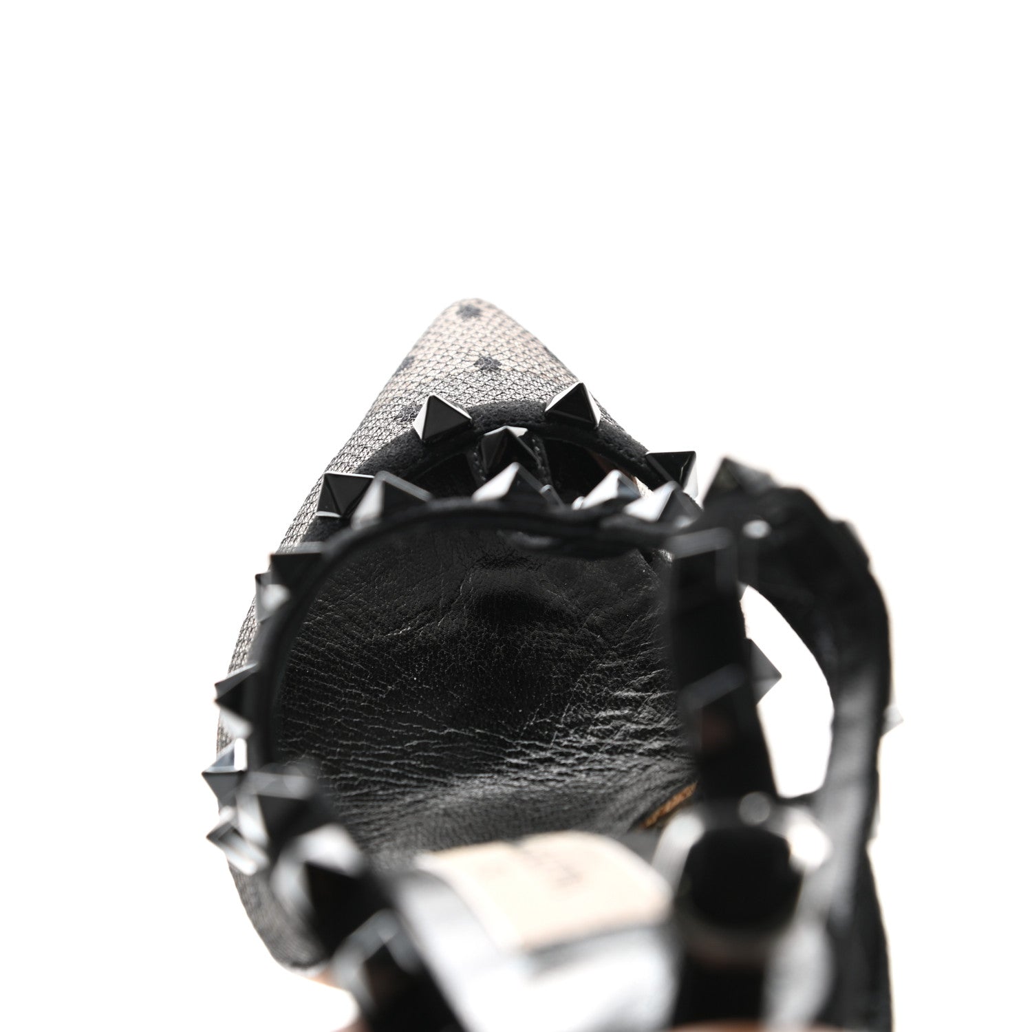 Valentino Garavani Mesh Point d'Esprit Suede Rockstud Ankle Strap 100mm Pumps 35 Black 8 of 8