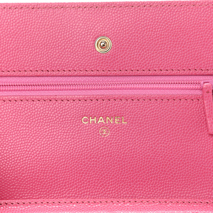 Chanel Caviar Quilted Wallet On Chain WOC Pink 7 of 13
