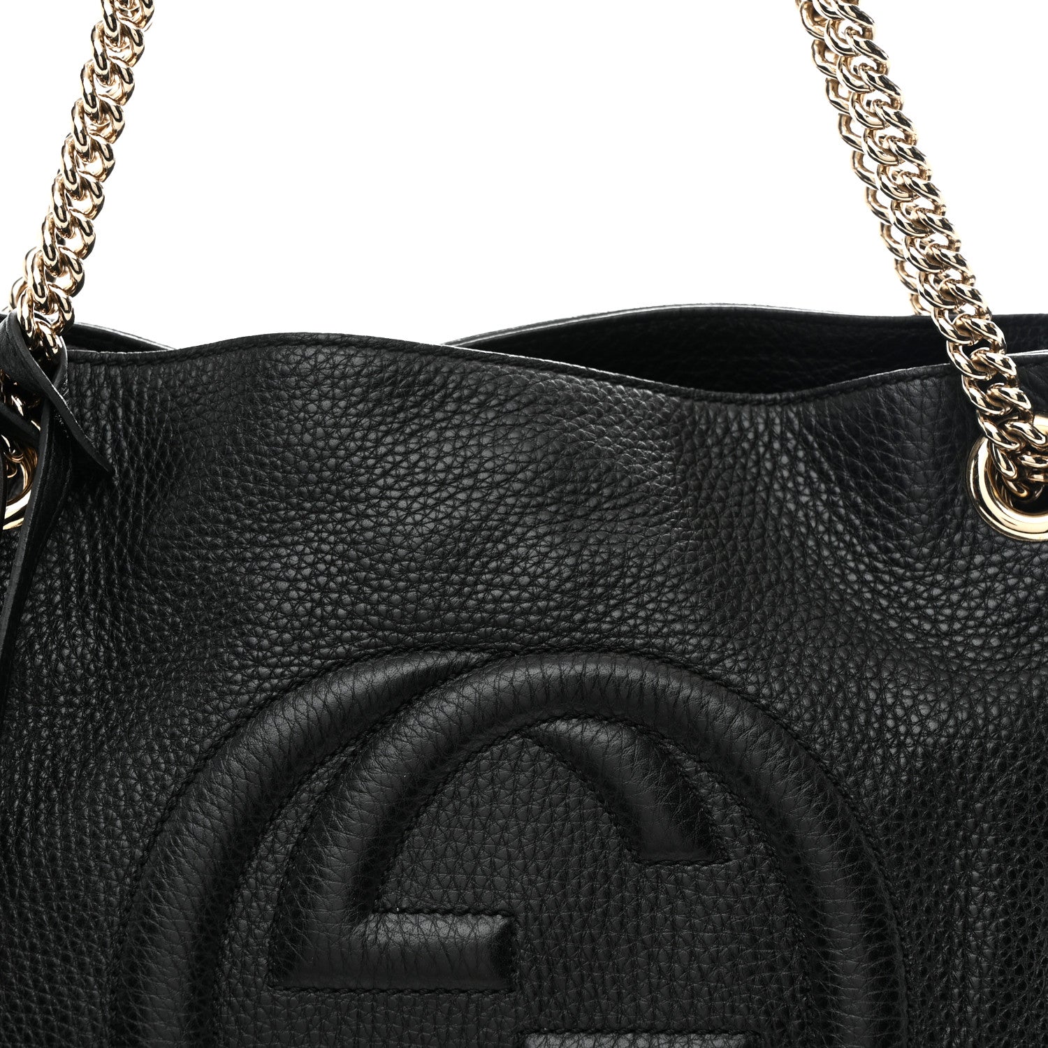 Gucci Pebbled Calfskin Medium Soho Chain Shoulder Bag Black 15 of 19