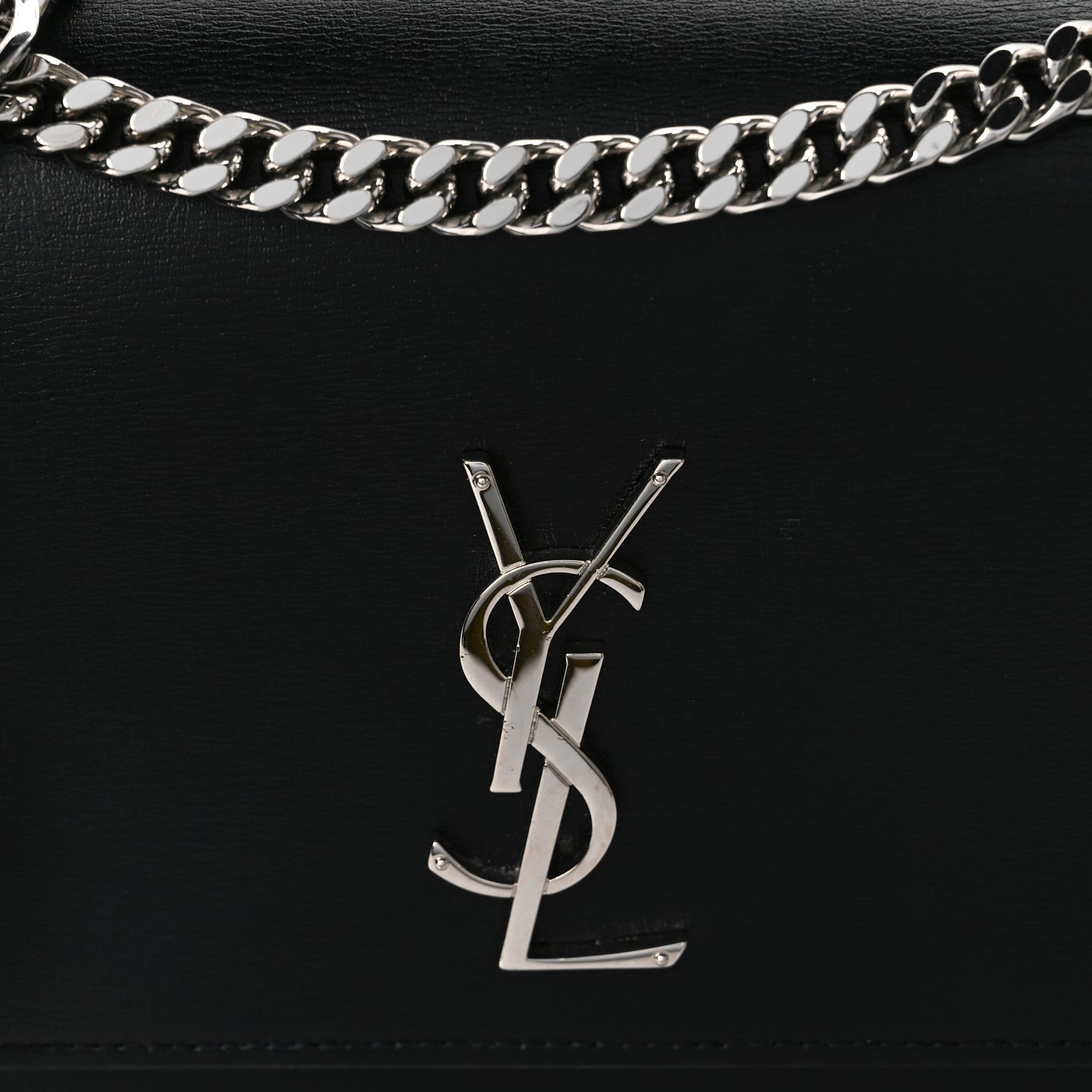 Saint Laurent Calfskin Medium Monogram Sunset Black 6 of 8