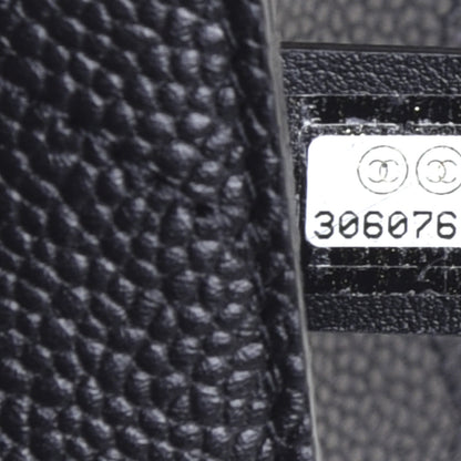 Chanel Caviar Diamond Stitched Small Top Handle Flap Black 9 of 18