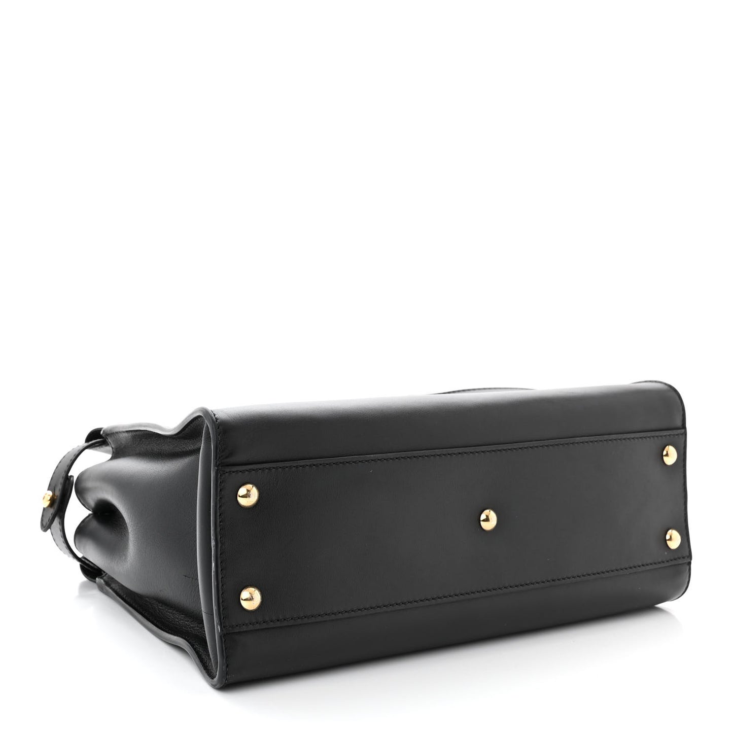 Vitello Seta Shiny Nappa Medium Peekaboo Iconic Satchel Black