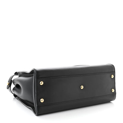 Fendi Vitello Seta Shiny Nappa Medium Peekaboo Iconic Satchel Black 4 of 11