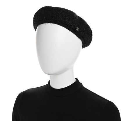 Chanel Cotton Metallic CC Beret L Black 2 of 8