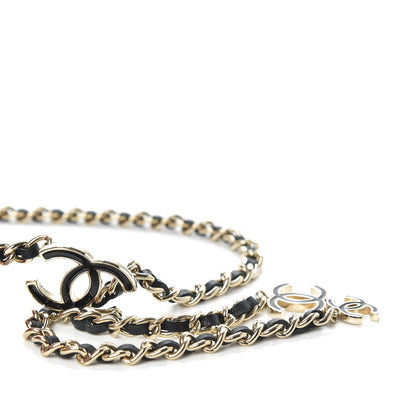 Chanel Lambskin Enamel CC Chain Belt Black Gold 3 of 4