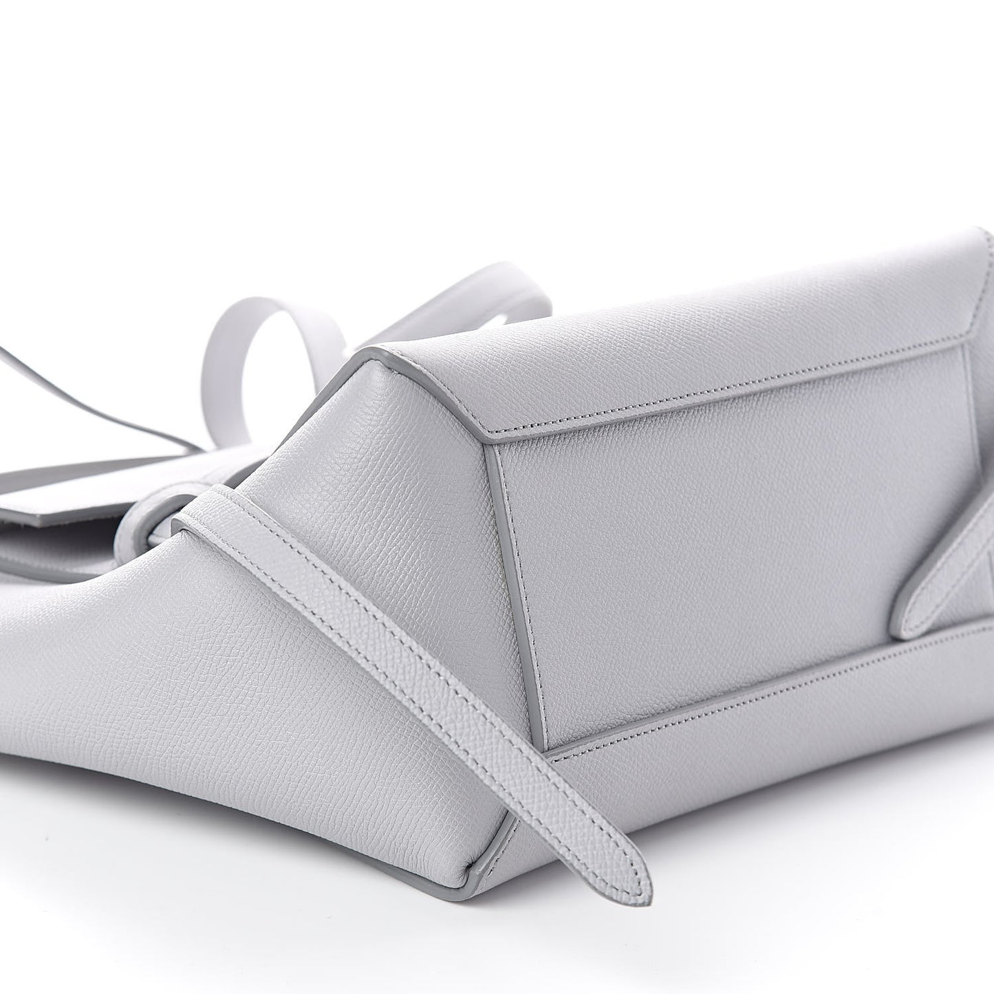 Grained Calfskin Micro Belt Bag Pearl Blue