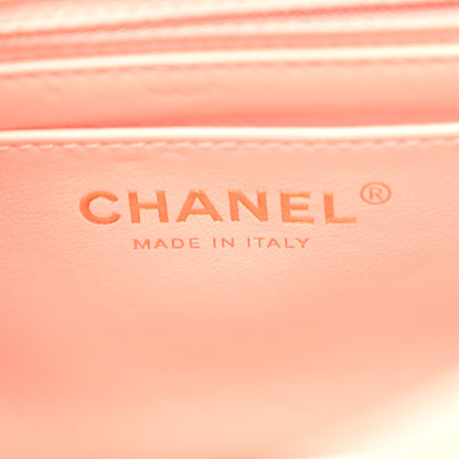 Chanel Lambskin Quilted Mini Pearl Crush Flap Light Orange 6 of 10
