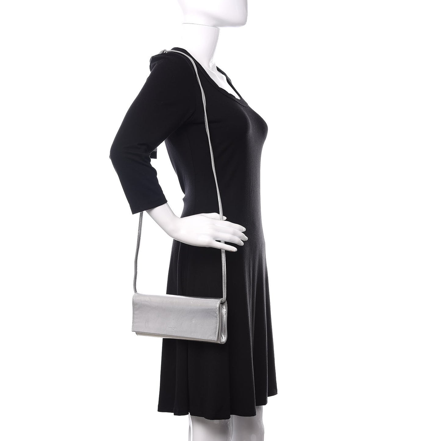 Nappa Silk Fetiche Clutch Argento