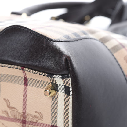 Burberry Haymarket Check Medium Primrose Tote Chocolate 9 of 15