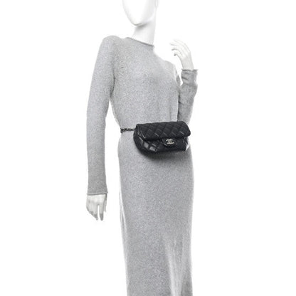 Chanel Calfskin Quilted CC Uniform Flap Belt Bag Black 2 of 7