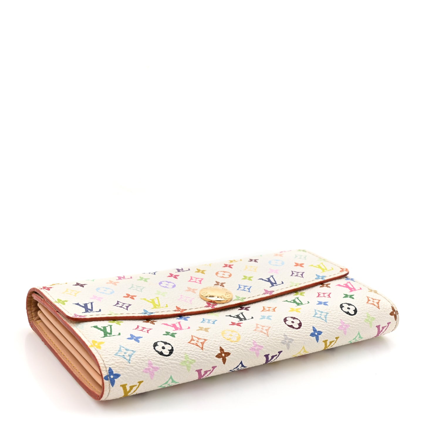 Monogram Multicolor Sarah Wallet White