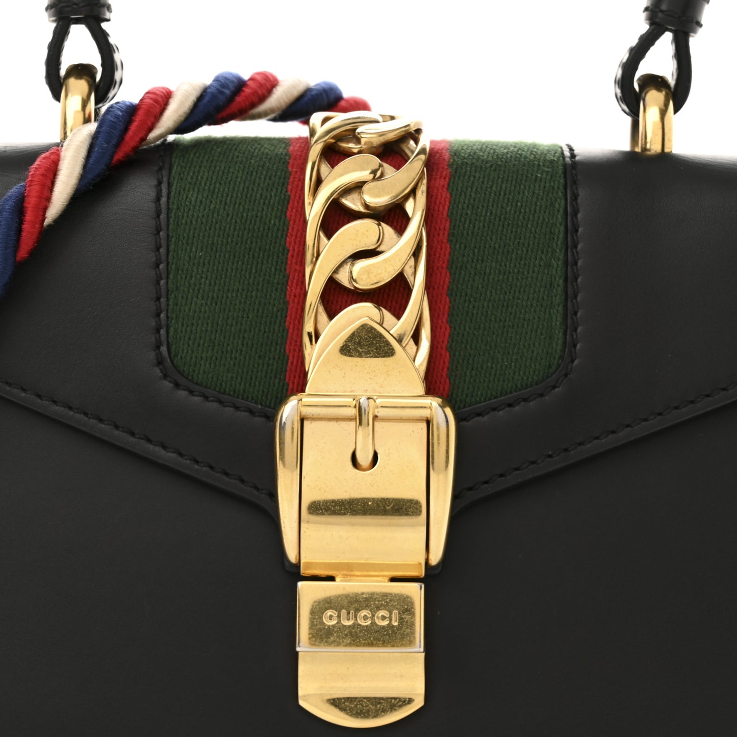 Calfskin Mini Sylvie Top Handle Bag Black
