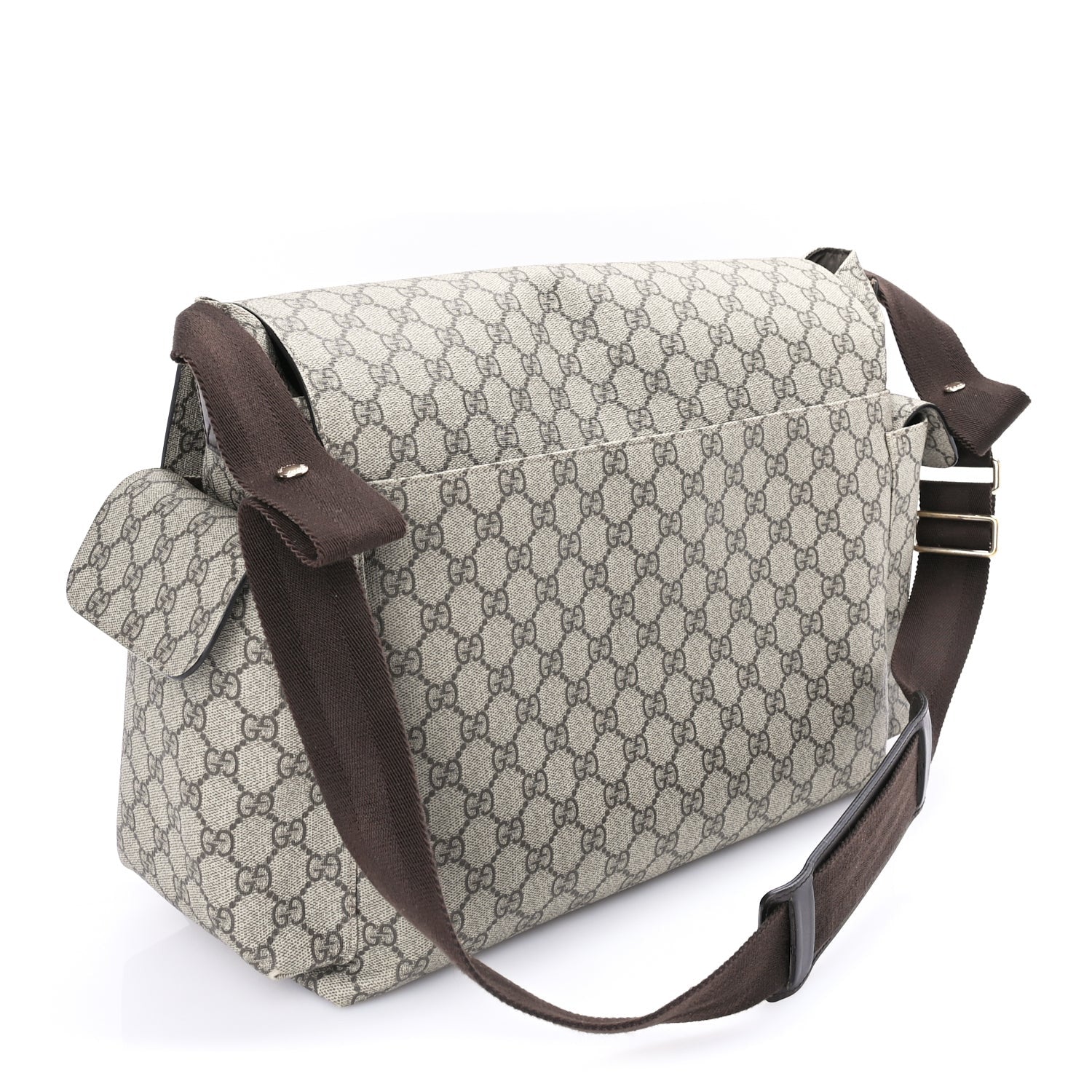 Gucci GG Plus Monogram Messenger Diaper Bag  Dark Brown 2 of 7