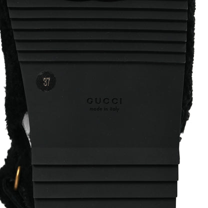 Gucci Merino Wool Interlocking G Dad Sandals 37 Black 8 of 12