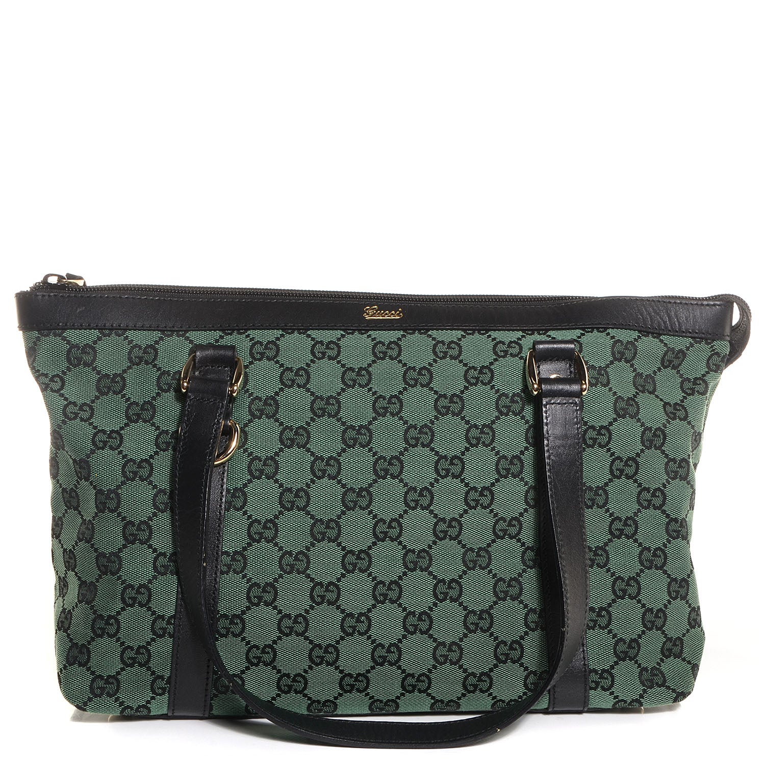 Gucci Monogram Medium Abbey Tote Green 1 of 8