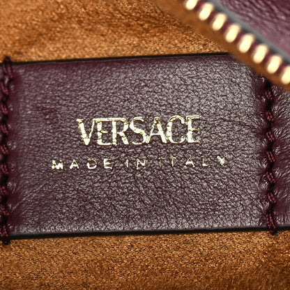 Versace Lambskin Mini Tag Bowling Bag Burgundy 5 of 8