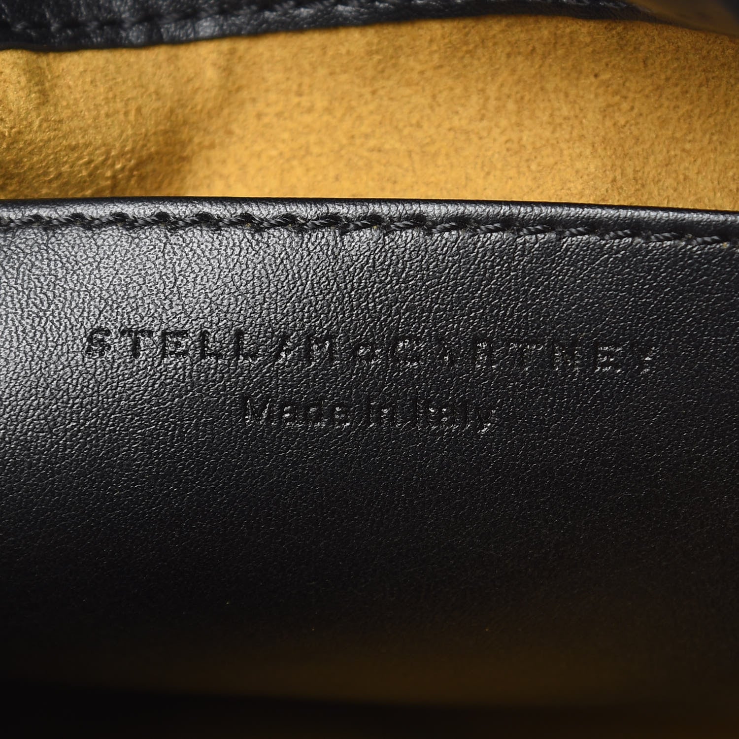 Stella McCartney Eco Alter Nappa Perforated Logo Mini Drawstring Backpack Black 6 of 6