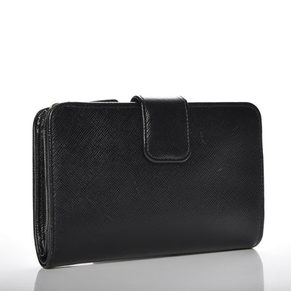 Prada Saffiano Compact Wallet Nero Black 3 of 6